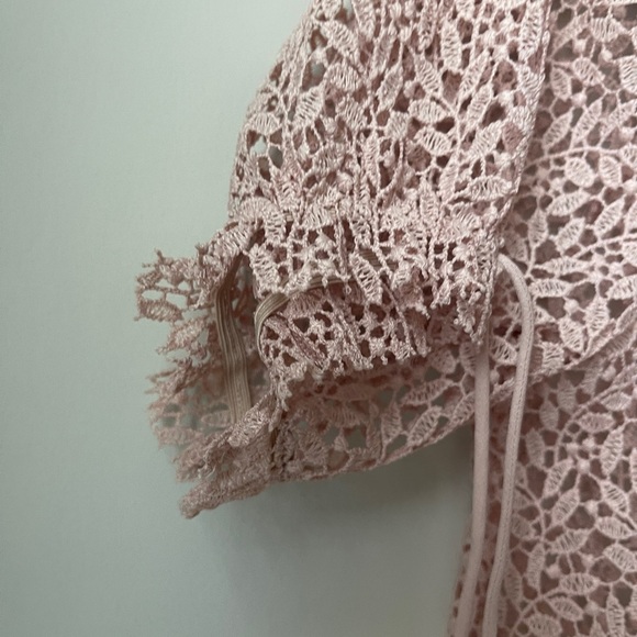 Zara Basic Lace Off Shoulder Top XS - Picture 3 of 5